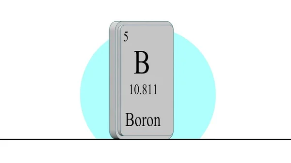 Εικονογράφηση Boron Στοιχείο Του Περιοδικού Πίνακα Του Συστήματος Mendeleev — Φωτογραφία Αρχείου