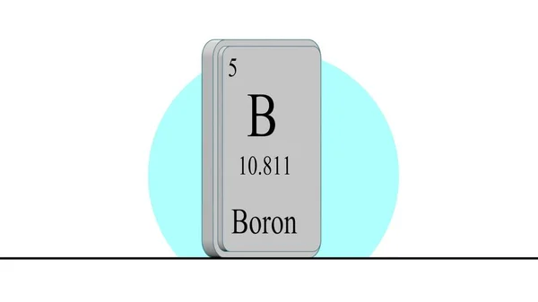 Ilustración Boro Elemento Tabla Periódica Del Sistema Mendeleev —  Fotos de Stock