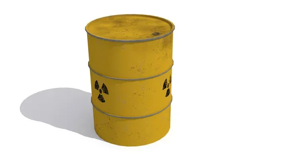 Illustration Metal Barrel Full Biological Materials Present Risk Health Living — Stock Photo, Image