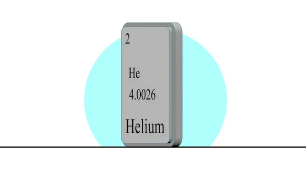 Ilustracja Helium Element Układu Okresowego Systemu Mendelejewa — Zdjęcie stockowe