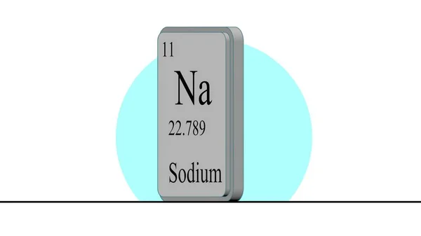 Ilustración Sodio Elemento Tabla Periódica Del Sistema Mendeleev —  Fotos de Stock