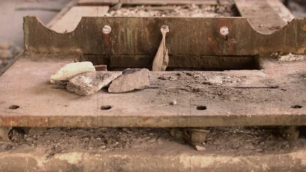 Yıkılmış Eski Petrol Tankı Tutacağı Yok Edildi Terk Edildi — Stok fotoğraf