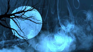 3d illüstrasyon - Rahatsız Edici Korku Arkaplanı. 