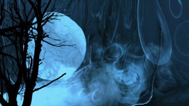 3d illüstrasyon - Rahatsız Edici Korku Arkaplanı. 