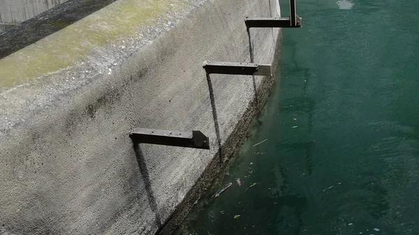 Ilustração Uma Barragem Feita Pelo Homem Pequeno Rio — Fotografia de Stock