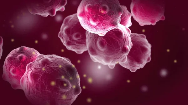 Ilustrace Rakovinové Buňky Vysokými Detaily — Stock fotografie