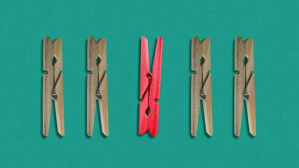 Ilustração Roupas Pegs Diferente Fundo Cor — Fotografia de Stock