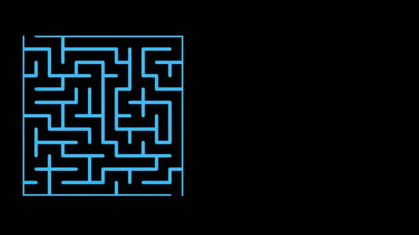 Illustration Labyrinth Mit Möglicher Lösung — Stockfoto