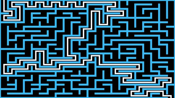 Illustration Labyrinth Mit Möglicher Lösung — Stockfoto