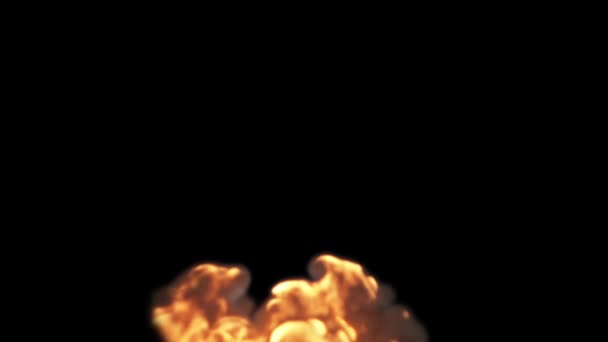 Animation Der Feuerball Explosion — Stockvideo