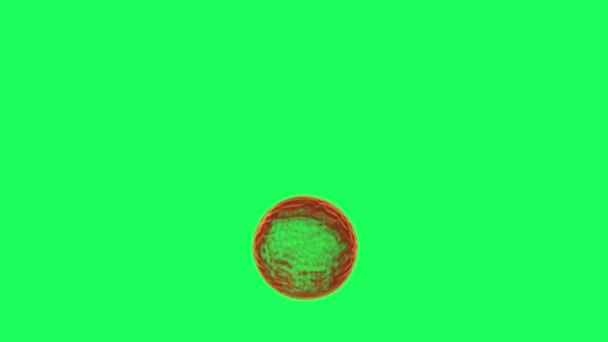 Animation Explosion Boule Feu Sur Écran Vert — Video