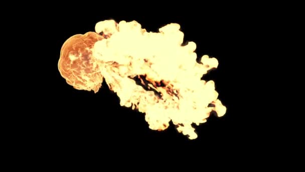 Animatie Van Fire Ball Explosion — Stockvideo