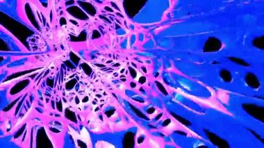 Modern bilim kurgu arka planı olarak kullanılan soyut kablo organik şekil - 3D animasyon