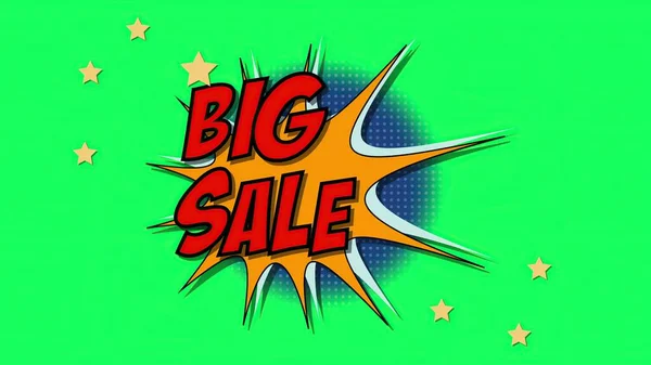 Illustration Words Big Sale Comics Style — Fotografia de Stock