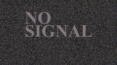 3d illustration - No signal, bad message, pixel error 