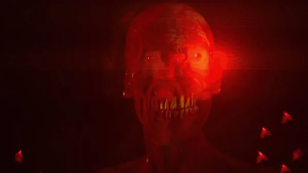 3D插图 具有恐怖效果的恐怖僵尸 — 图库照片