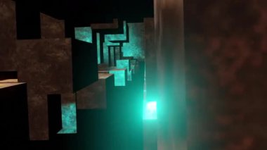 Temiz fütüristik uzaylı bilim kurgu fantezi manzarasının animasyonu - 3D görüntüleme