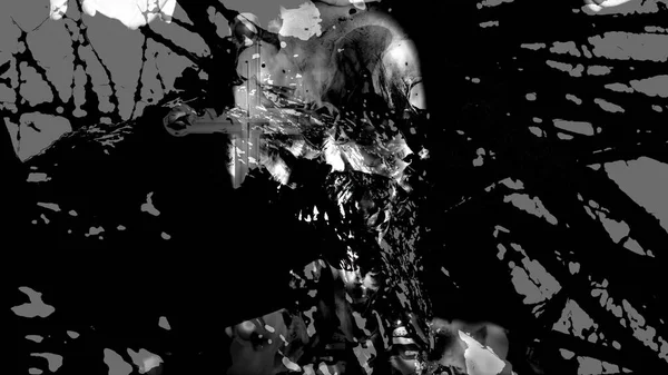 Иллюстрация Зомби Ужасов Страшными Эффектами — стоковое фото