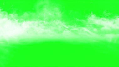 3d illüstrasyon - Yeşil Ekran Arkaplanındaki Bulutlar