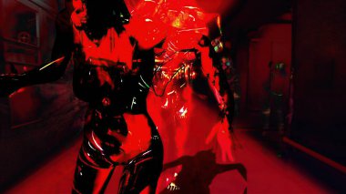 3D illüstrasyon - Korkunç Efektli Korkunç Zombi