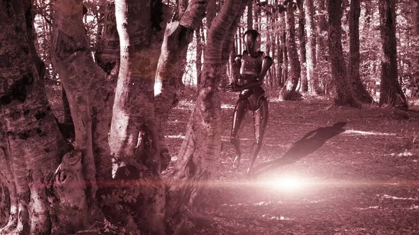 Ілюстрація Металевий Робот Лісі — стокове фото