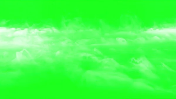 Illustratie Wolken Het Groene Scherm Achtergrond — Stockfoto