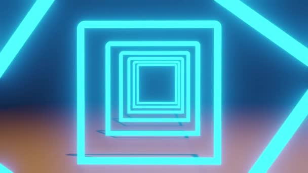 Luz Brilhante Retângulos Animação Fundo Preto — Vídeo de Stock