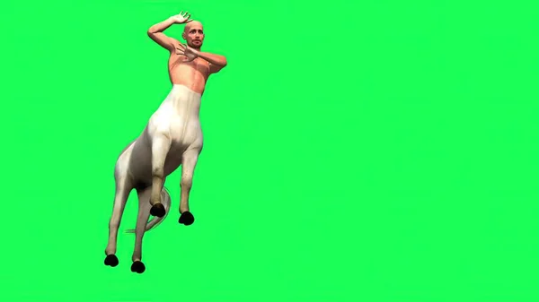 Illustratie Man Centaur Half Horse Half Man Groen Scherm — Stockfoto