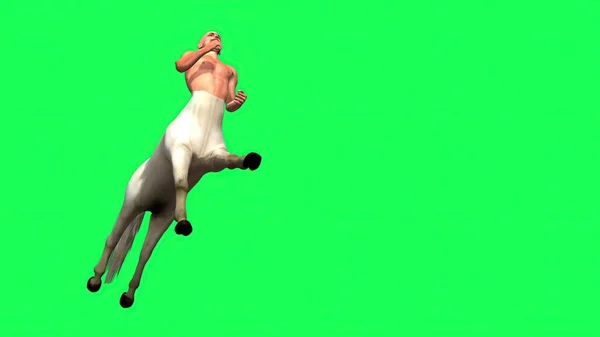 Εικονογράφηση Αρσενικό Κένταυρος Half Horse Half Man Green Screen — Φωτογραφία Αρχείου