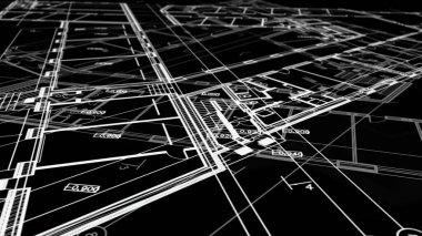 3d illüstrasyon - Zemin tasarımının teknik çizimi büyük detaylar ve ev modelinin 3d 'si ile hazırlanıyor