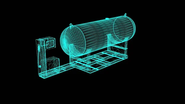 Иллюстрация Азс Проволочной Рамке Черной Спинке — стоковое фото