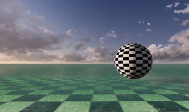 fantezi manzara küre ile