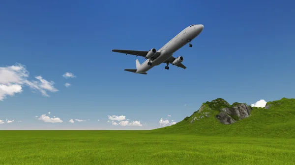 Plane flying — Stock Photo, Image