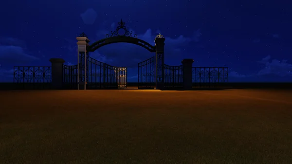 Gate to heaven by night — Stock Photo, Image