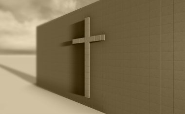 Duvarda haç var