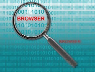 Büyüteç tarayıcı yakın çekim