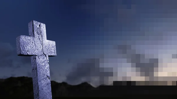 Силуэт крестов — стоковое фото