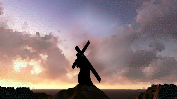 Cristo cargando la cruz — Foto de Stock