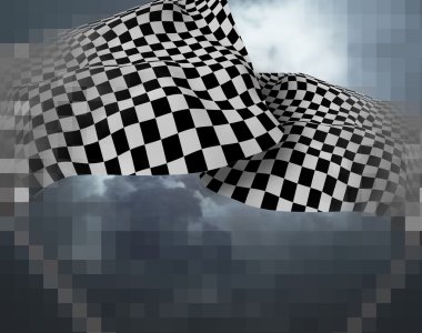 Two large Checkered Flag clipart