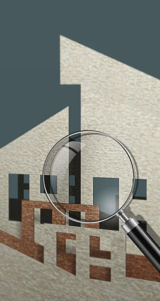 Icone immobiliari realizzate in software 3d — Foto Stock