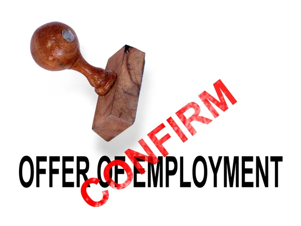 Offre d'emploi - confirmer — Photo