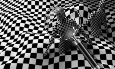 siyah beyaz kareli uç adam