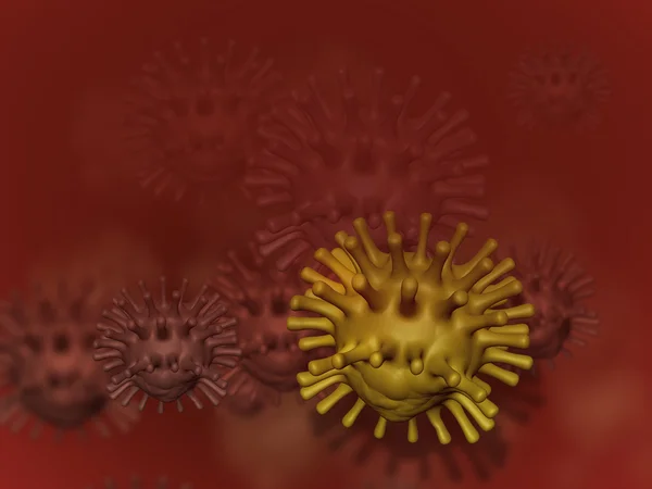 Virus and bacterium — Stock Photo, Image