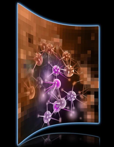 Cancer cell pixelated — Stock Photo, Image