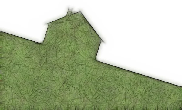 Metafora rumah gema dibuat dalam perangkat lunak 3d — Stok Foto