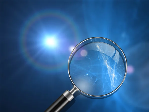 Star with lens flare and bokeh effect made in 3d software — Stock Photo, Image