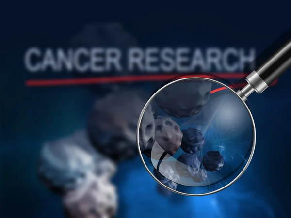 3d 渲染的癌症细胞在人体内 — 图库照片