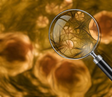 Kanser hücre insan vücudunda 3D render  