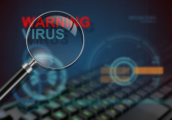 Hi tech infographics of warning virus  made in 3d software — Stock Photo, Image