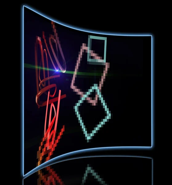 Hi tech πολύχρωμο φαντασίας φόντου στην 3d λογισμικό — Φωτογραφία Αρχείου